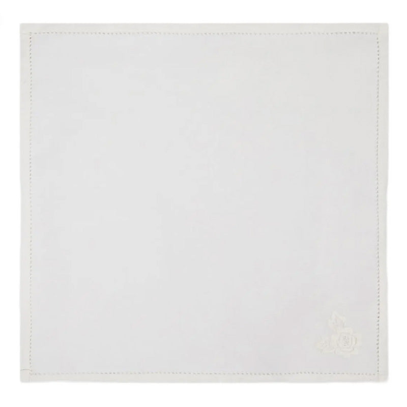 Ivory napkins in linen blend 40x40 cm Damiani 2 pieces